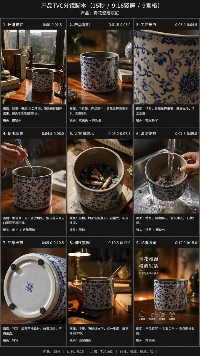 商品短片九宮格