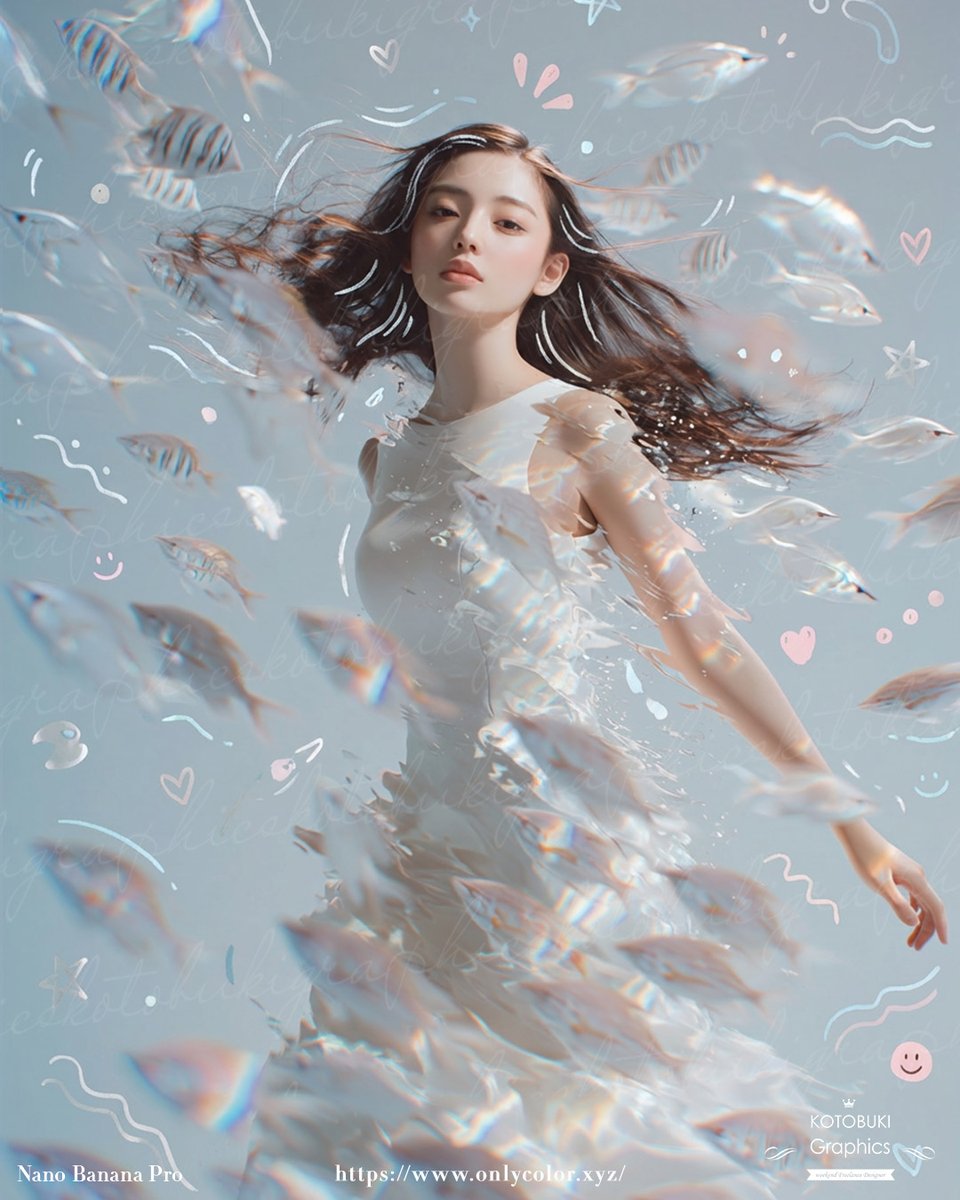 夢幻水中人像